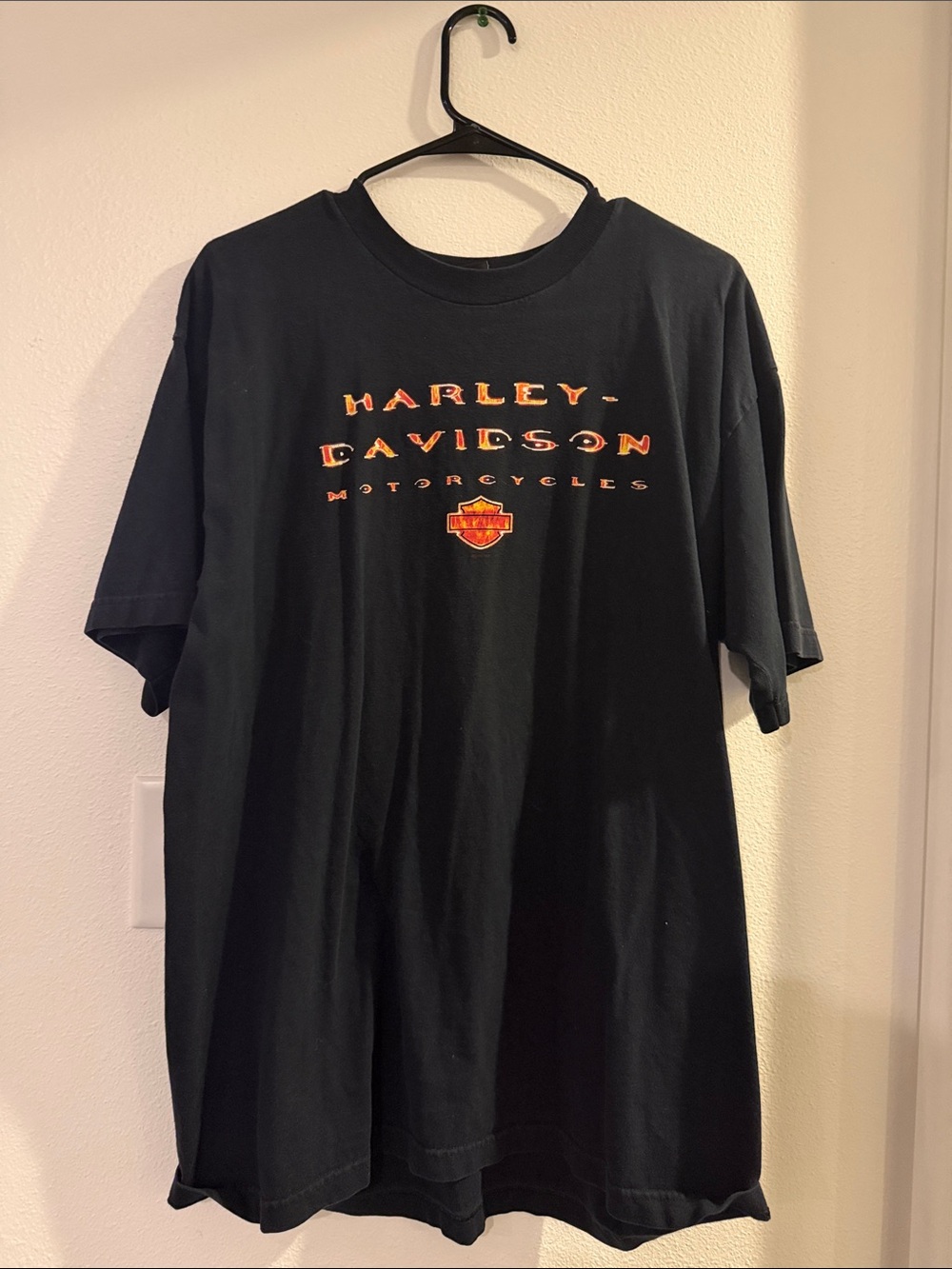 Harley-Davidson Black Short Sleeve Tee with Orange Logo